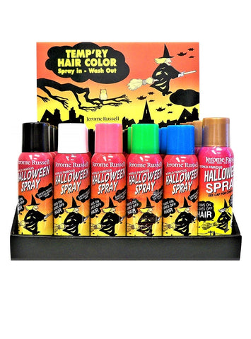 Jerome Russell Temporary Halloween Spray-In Hair Color - Fun Shades - 3.5oz & 4oz