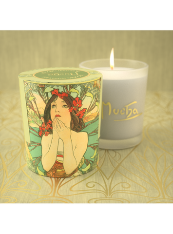 Alfons Mucha Scented Candles in Glass Container (Medium) -120gr / 4.23oz each